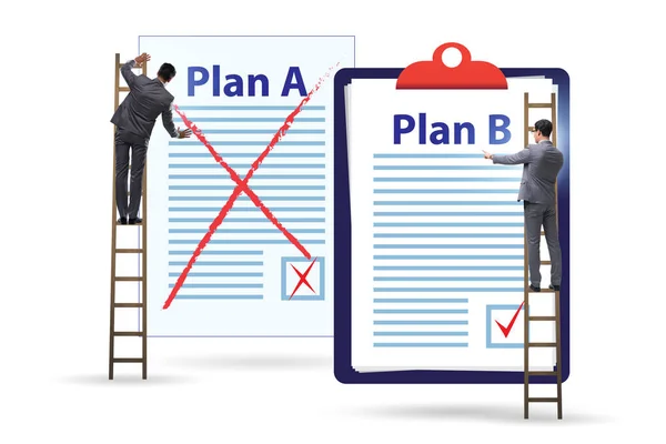 Begrip Keuze Tussen Plan Plan — Stockfoto