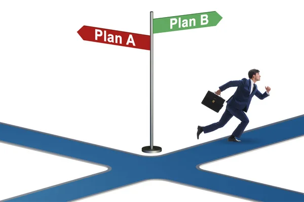 Konzept Der Wahl Zwischen Plan Oder Plan — Stockfoto