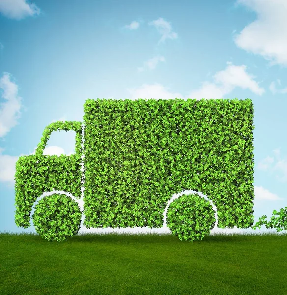 Concept Clean Fuel Eco Friendly Cars Rendering — Stock Photo, Image