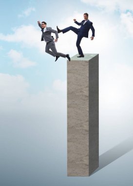 İki işadamıyla yapılan iş yarışması konsepti