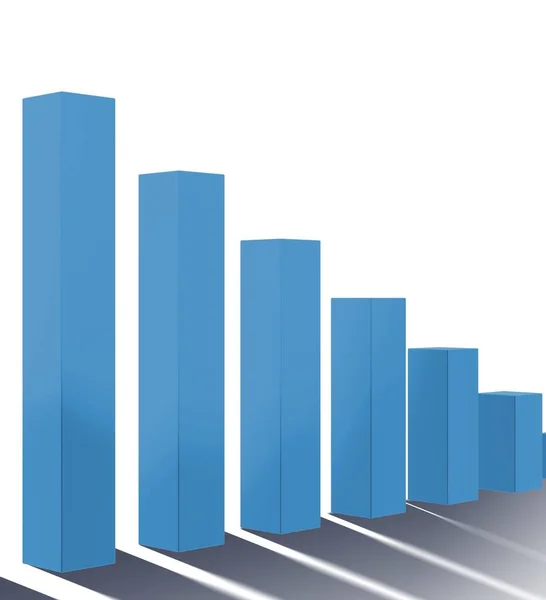 Bar Chart Showing Growth Rendering — Stock Photo, Image