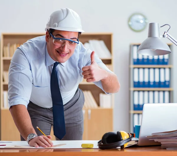 Engineer Supervisor Working Drawings Office — Stock Photo, Image