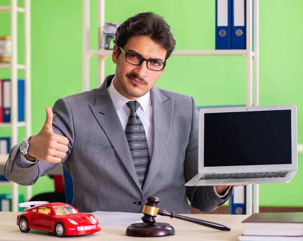 Young Handsome Lawyer Working Office — Stock Photo, Image