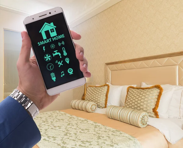 The smart home concept with devices and appliances