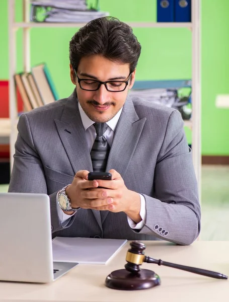 Young Handsome Lawyer Working Office — Stock Photo, Image