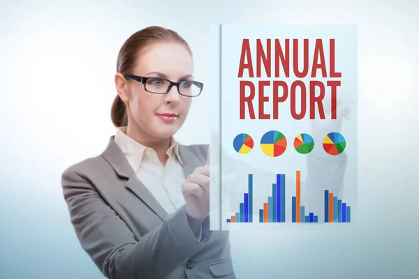 Businesswoman Annual Report Concept — Stock Photo, Image