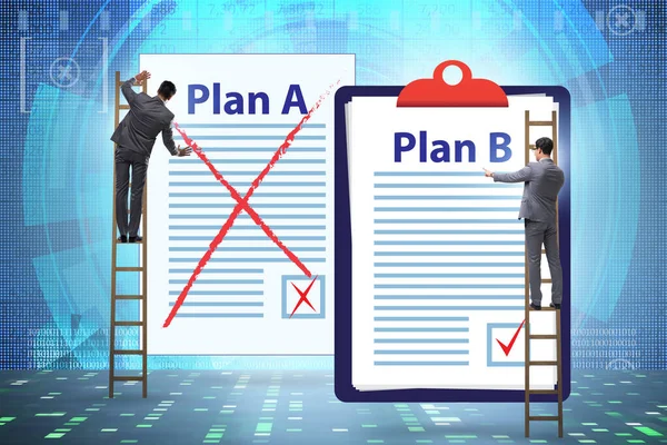 Begrip Keuze Tussen Plan Plan — Stockfoto