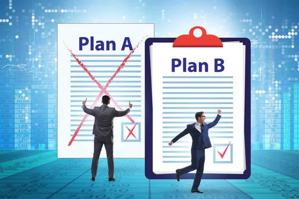 Concepto Elegir Entre Plan Plan — Foto de Stock