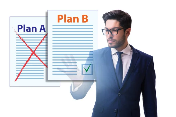 Begrip Keuze Tussen Plan Plan — Stockfoto