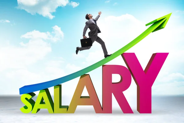 Salary Increase Concept Businessman — Stock Photo, Image