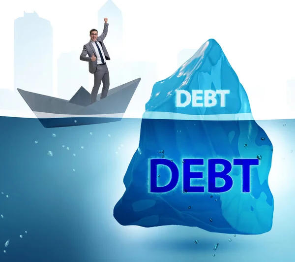 Debt Loan Concept Hidden Iceberg — 图库照片
