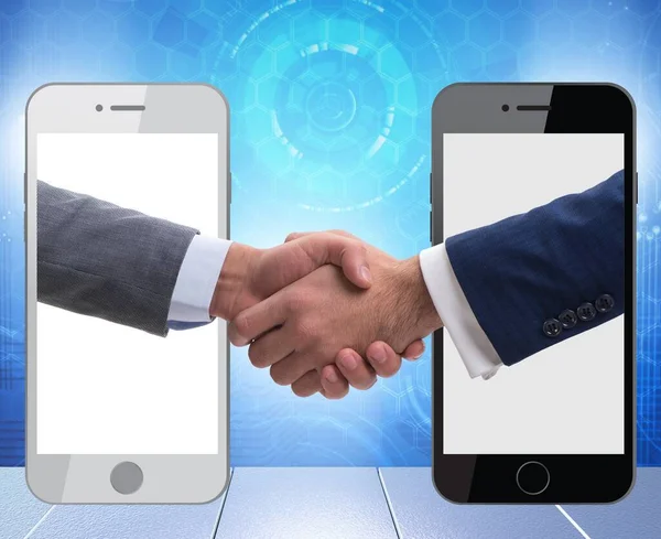 Concept Communication Businessmen Handshaking — Stock Photo, Image