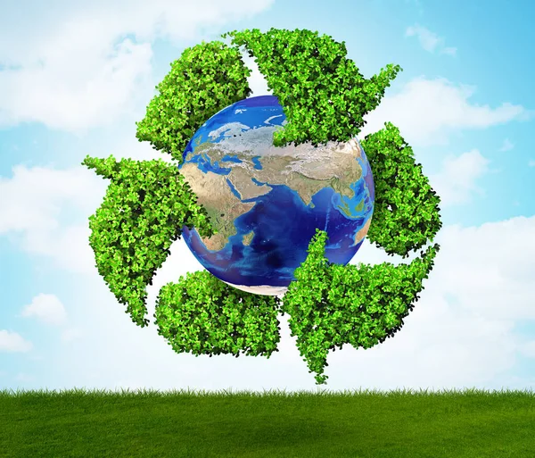 Businessman Recycling Ecological Concept Rendering — Stock Photo, Image