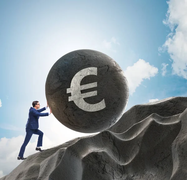 Trader Trading Euro Currency — Stock Photo, Image