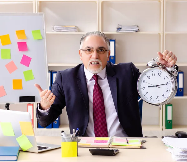 Aged Man Employee Conflicting Priorities Concept —  Fotos de Stock