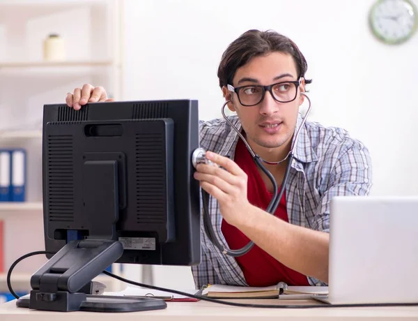 Male Specialist Working Office — Stock Photo, Image