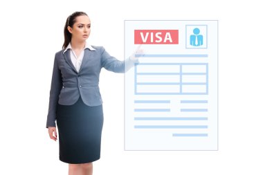 İş kadınıyla vize başvurusu kavramı