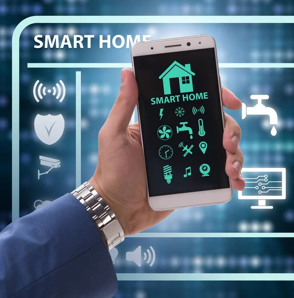 The smart home concept with devices and appliances