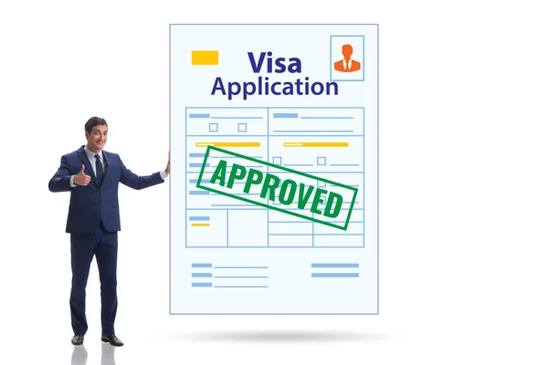 ビジネスマンとのビザ申請の概念 — ストック写真