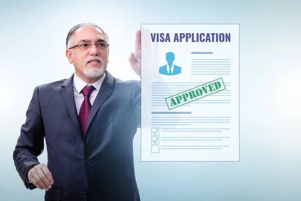 Visa Application Concept Businessman — Stock Photo, Image