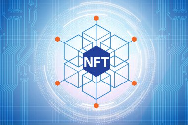 NFT 'nin tasviri - ödenemeyen sembol