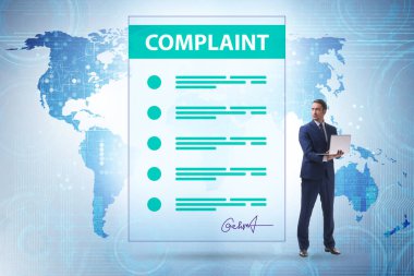 Müşteri şikayeti kavramında iş adamı