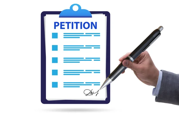 Petição Conceito Aplicação Com Formulário — Fotografia de Stock