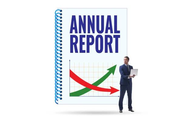 Businessman in the annual report concept