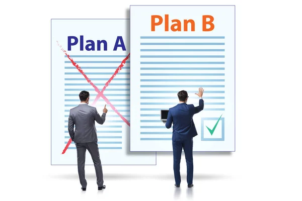 Conceito Escolha Entre Plano Plano — Fotografia de Stock
