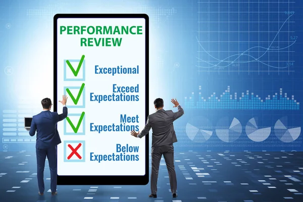 Employee annual performance review business concept