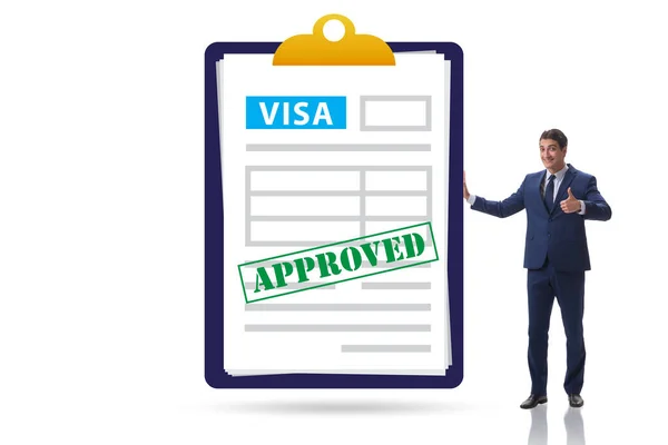 Visa application concept with the businessman