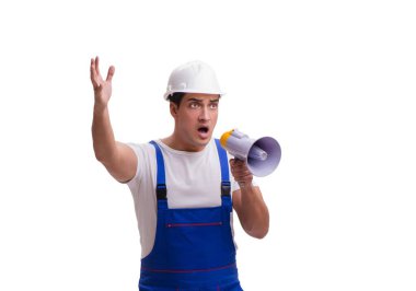 Megafonlu adam beyazı soyutladı.