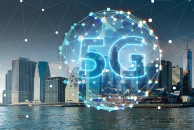 The 5g internet concept in technology concept