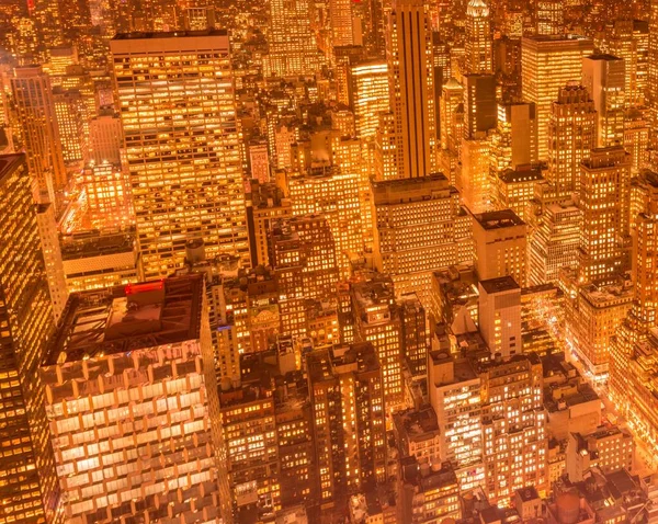 Vista Nueva York Manhattan Durante Atardecer — Foto de Stock