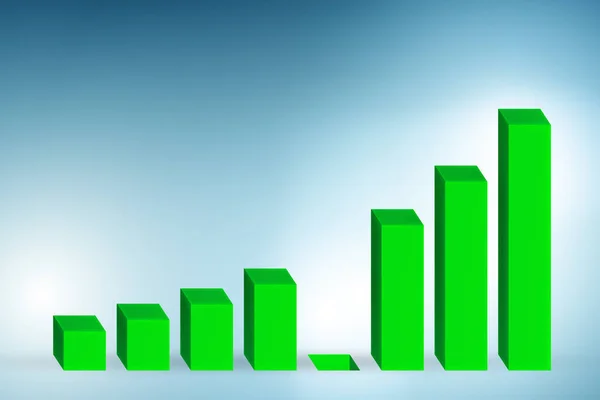 Balkendiagramme Wachstumskonzept Darstellung — Stockfoto