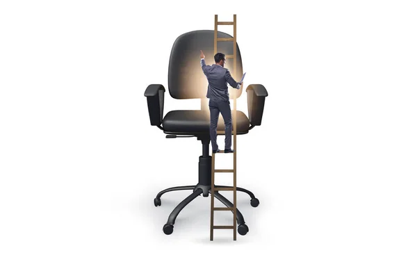 Επιχειρηματίας Στην Έννοια Της Σταδιοδρομίας Αναρρίχηση Στην Καρέκλα — Φωτογραφία Αρχείου