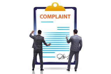 Müşteri şikayeti kavramında iş adamı