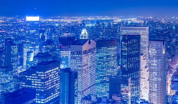 Het Uitzicht New York Manhattan Tijdens Zonsondergang — Stockfoto