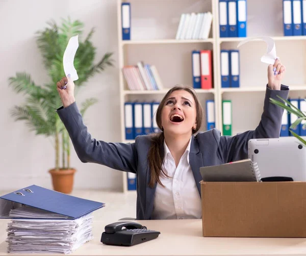 Dismissal Firing Concept Woman Employee — Stock Photo, Image