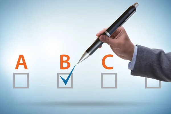 Multiple Choices Test Question Concept — Stock Photo, Image