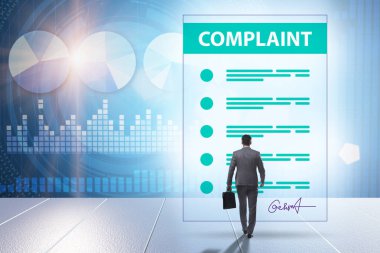 Müşteri şikayeti kavramında iş adamı