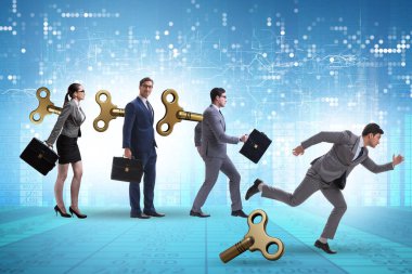 İş adamının ofis rutininden kaçması kavramı