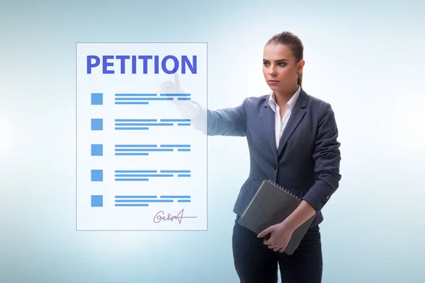 Бізнес Леді Концепції Заявки Петицію — стокове фото