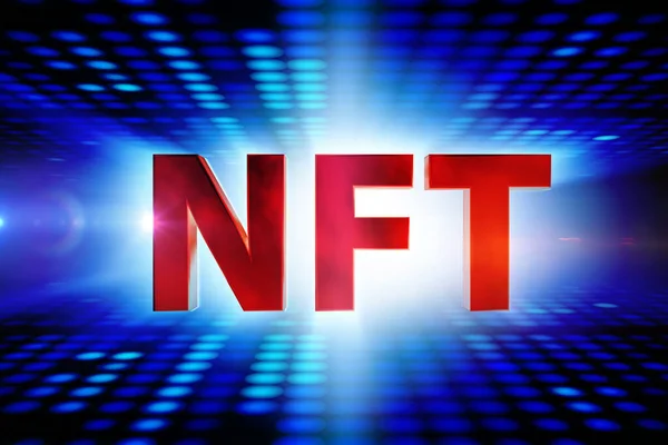 Ilustração Nft Símbolo Não Fungível — Fotografia de Stock