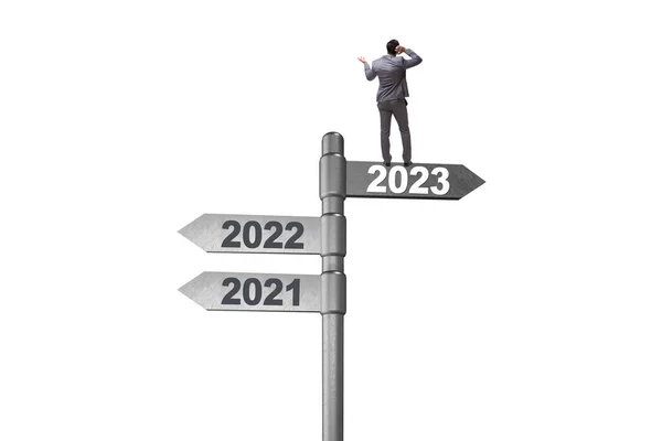 Бізнесмен Вивісці 2022 2023 Рік — стокове фото