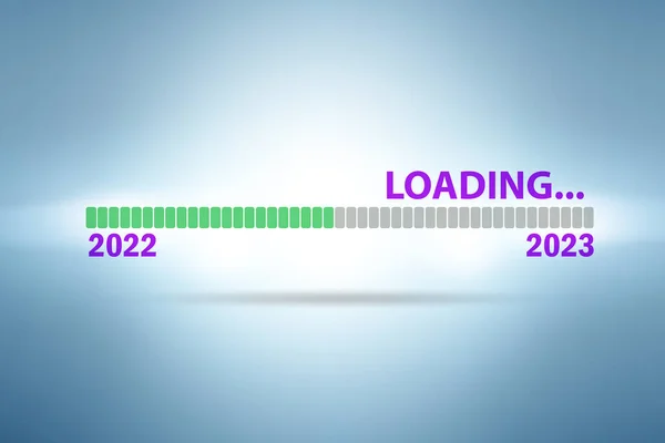 Concepf Year 2023 Loading Progress Bar — Stock Photo, Image