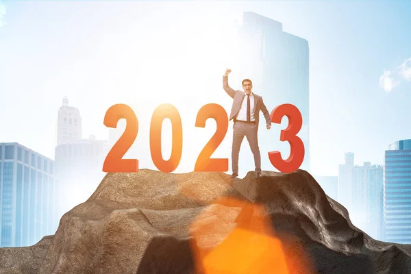 Concept New Year 2023 Business People — Stock Photo, Image