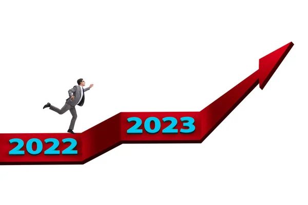 Concept Croissance Avec Nouvelle Année 2023 — Photo