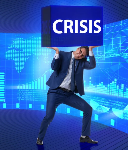 Biznesmen Koncepcji Biznesu Kryzysowego — Zdjęcie stockowe