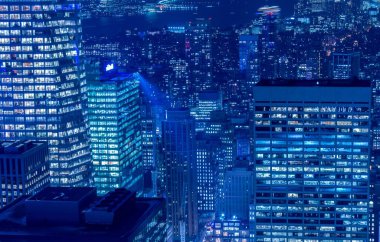 Günbatımında New York Manhattan manzarası